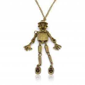 Collier "Pinocchio" en métal bronze