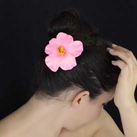 Mini pince à cheveux "Hibiscus" en polymère