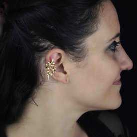 Boucles d'oreilles "Sylphides" en métal et strass