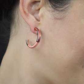 Boucles d'oreilles "Ikita - Cuivre" en métal cuivré et fil
