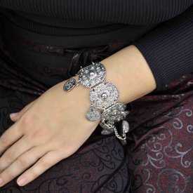 Bracelet "Tribal Style - Jamila" en métal argenté
