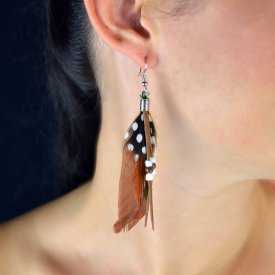 Boucles d'oreilles "Plume - Indian Fashion"