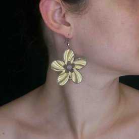 Boucles d'oreilles "Terpsichore" en métal doré et argenté | Les Bijoux de Camille, bijoux fantaisie pas cher