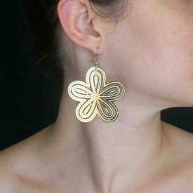 Boucles d'oreilles "Polymnie" en métal doré et argenté | Les Bijoux de Camille, bijoux fantaisie pas cher
