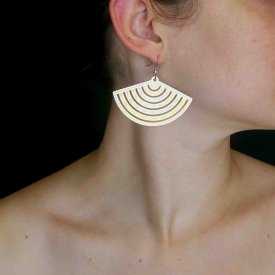Boucles d'oreilles "Melpomène" en métal doré et argenté | Les Bijoux de Camille, bijoux fantaisie pas cher