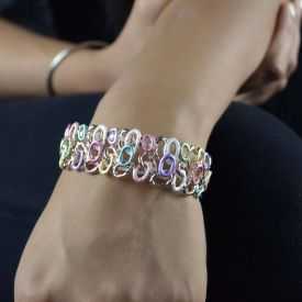Bracelet fantaisie "Ikita - Knots" en métal peint