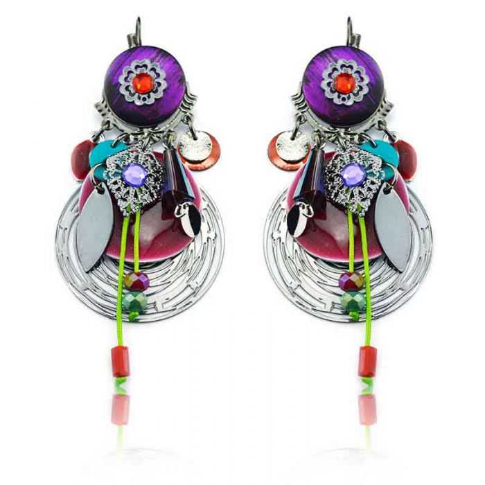 Boucles d'oreilles "Ikita - Boho Garance" en métal et pampilles