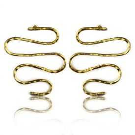 Boucles d'oreilles "Katerina Vassou - Golden Snake" en métal