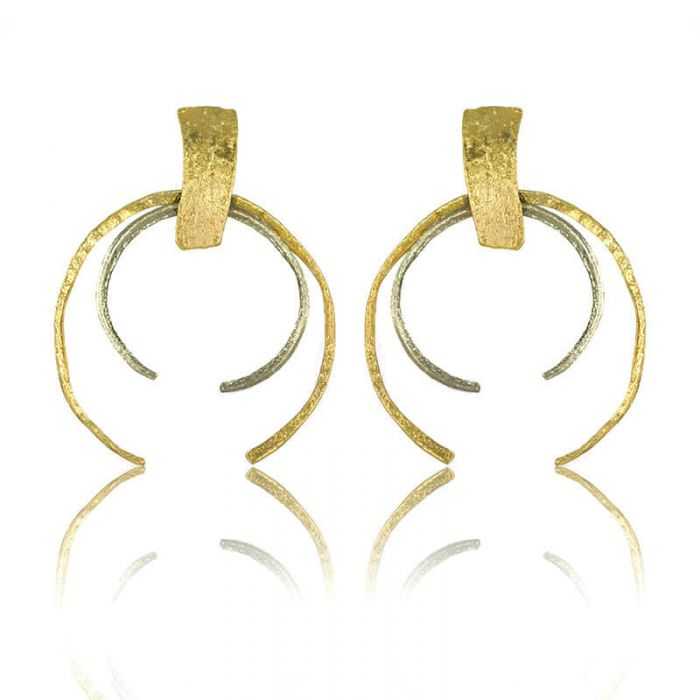 Boucles d'oreilles "Opus 4 - Héra" en métal doré