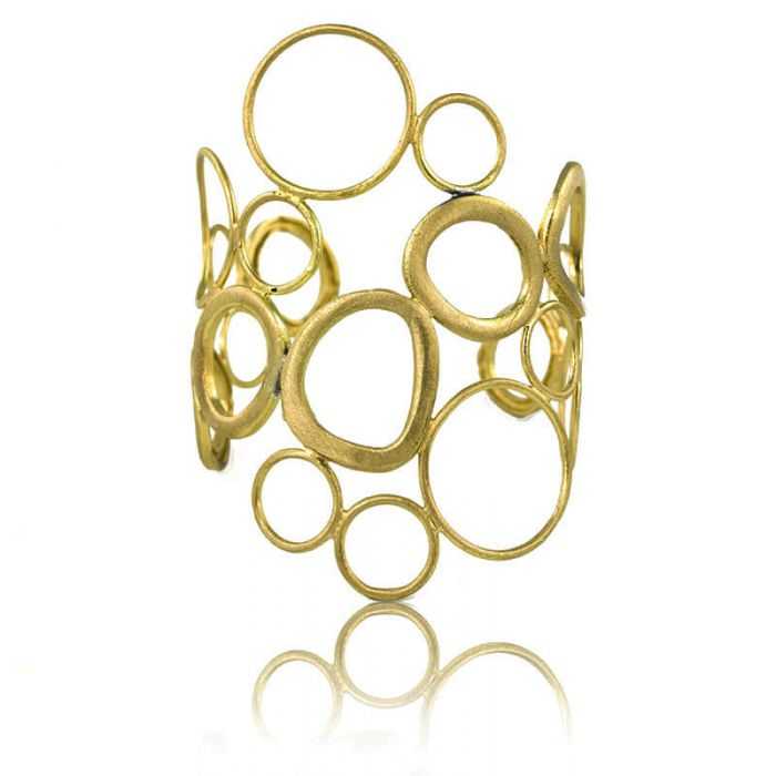 Bracelet "Opus 4 - Titans" en métal doré