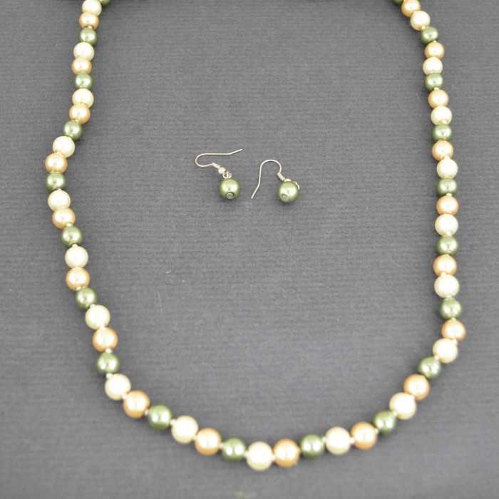 Parure fantaisie "Pearled" en perles métalisées | Les Bijoux de Camille, bijoux fantaisie pas cher