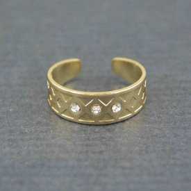 Bague de pied "Egyptian" en métal doré et strass | Les Bijoux de Camille, bijoux fantaisie pas cher